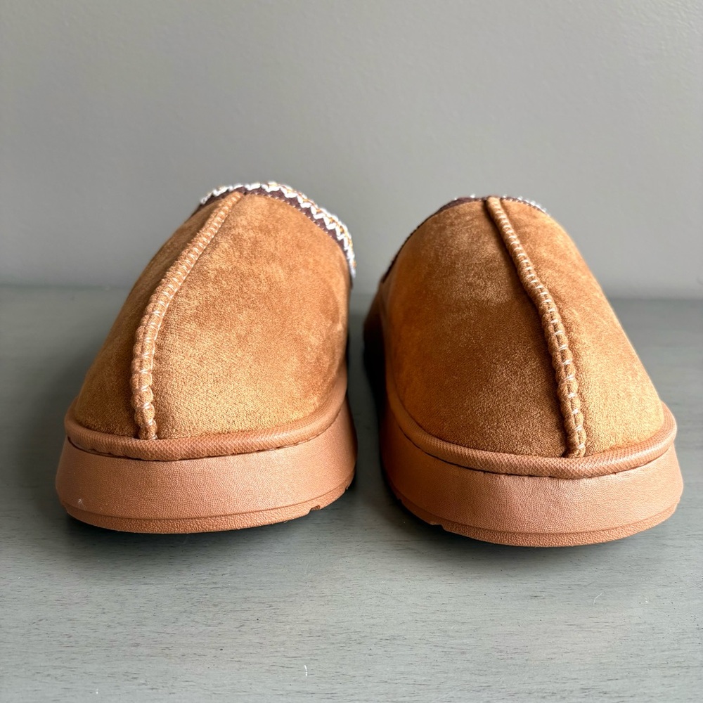 Beranmey Platform Brown Slippers Cozy Fuzzy Lining Women Sz 7-8  NEW - Picture 5 of 14